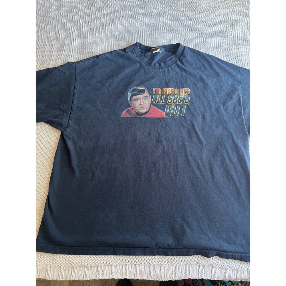 Vintage Star Trek Scotty Im Giving Her All Shes Got T-Shirt Navy Blue 3XL Shirt